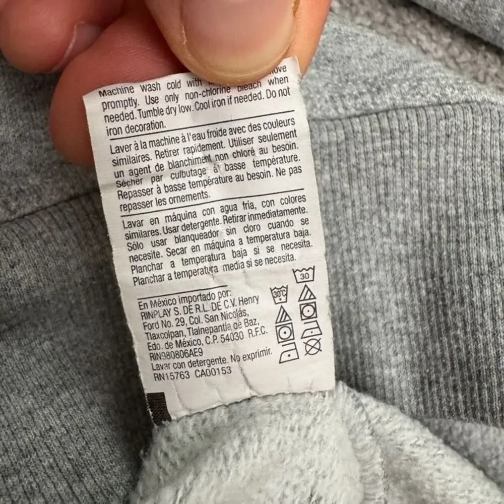 Champion Hoodie Pullover Sweatshirt Men Medium Gray Fleece Pocket Outdoor Active